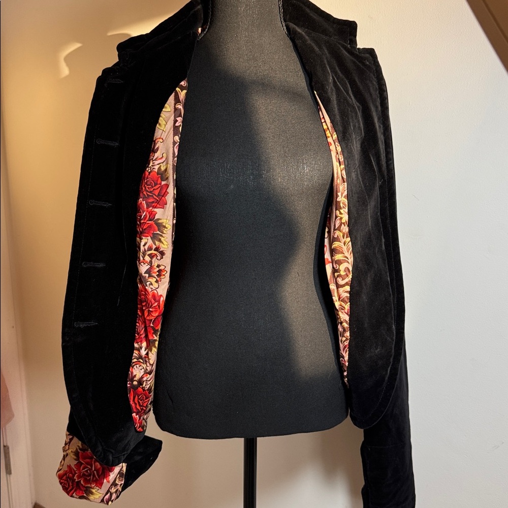 Lucky Brand Multicolor Floral Brown Jacket Lining